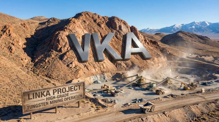 Viking Mines Ltd-VKA-Linka Project tungsten mining in mountains.