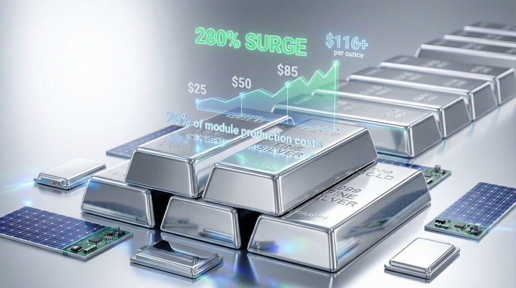 Silver price surge with increasing graph.