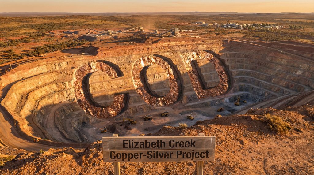 Coda Minerals Ltd-COD-Elizabeth Creek mine with "COD" letters.