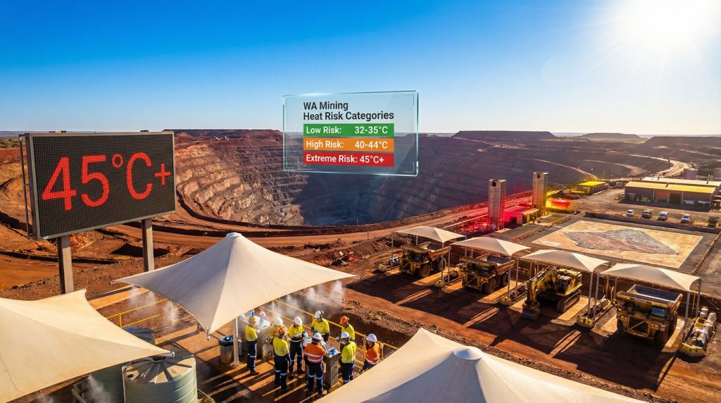 WA mining hub under extreme heatwave conditions.