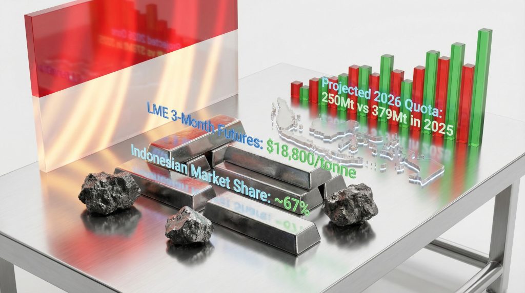 Nickel price decline linked to Indonesia cuts.