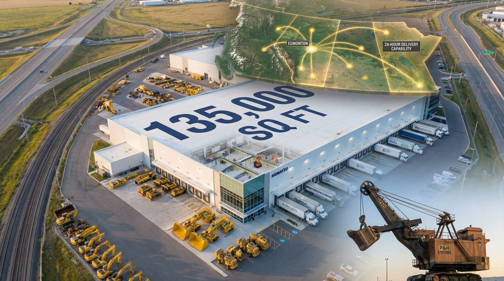 Aerial view of revamped Edmonton distribution center.