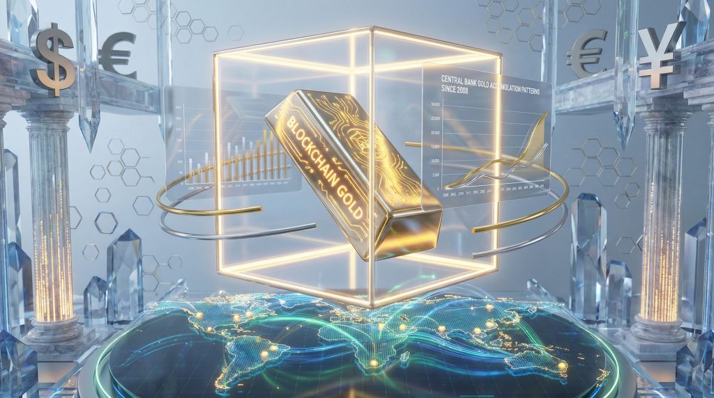 Blockchain concept illustrates new gold standard.