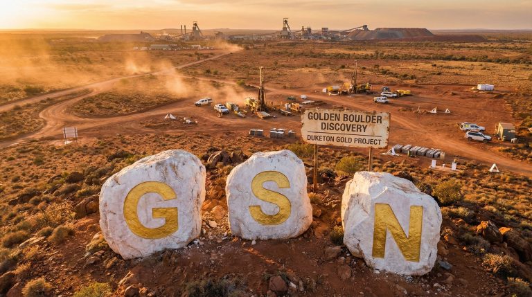 Great Southern Mining Ltd-GSN-Golden Boulder Discovery site at sunset.