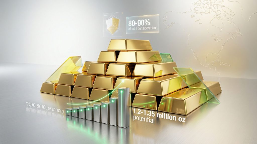 Equinox sells Brazil operations; gold bars display.