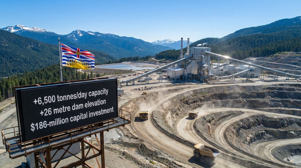Centerra Mount Milligan extension site with investment details.