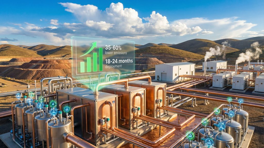 Eco-friendly copper extraction facilities, Amazon and Rio Tinto.