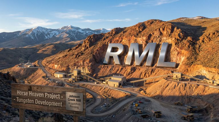 Resolution Minerals Ltd-RML-RML mining site in rugged landscape.