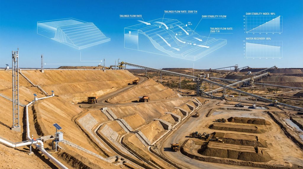 Pérez Caldera Tailings Dam under construction.