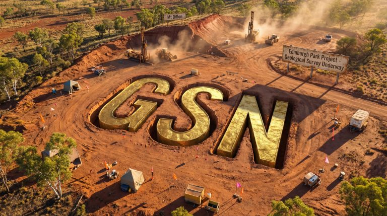 Great Southern Mining Ltd-GSN-GSN letters highlighted at geological site.