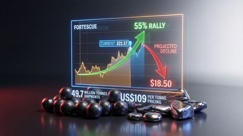 Fortescue share retrace prediction graph analysis.