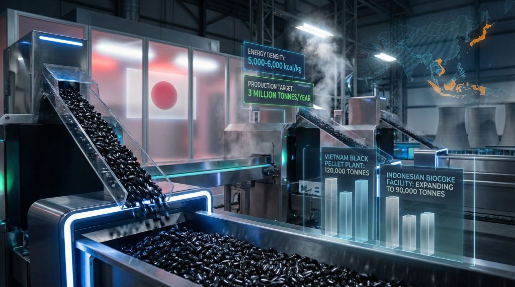 Japan to advance biocarbon usage in industry.