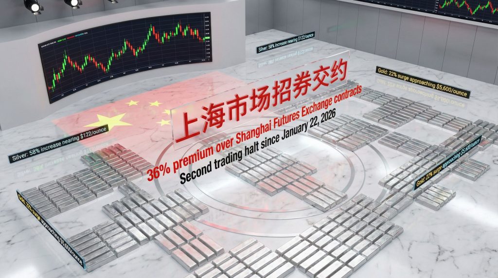 China halts trading; silver and oil affected.