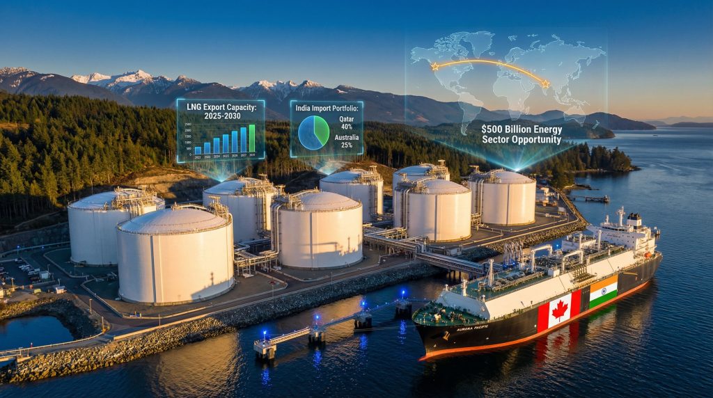 Canada LNG India energy cooperation visualized with graphs.