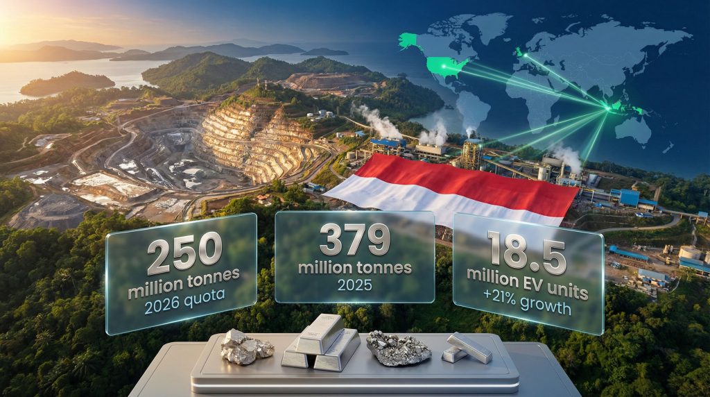 Indonesia nickel supply management projections and outputs.