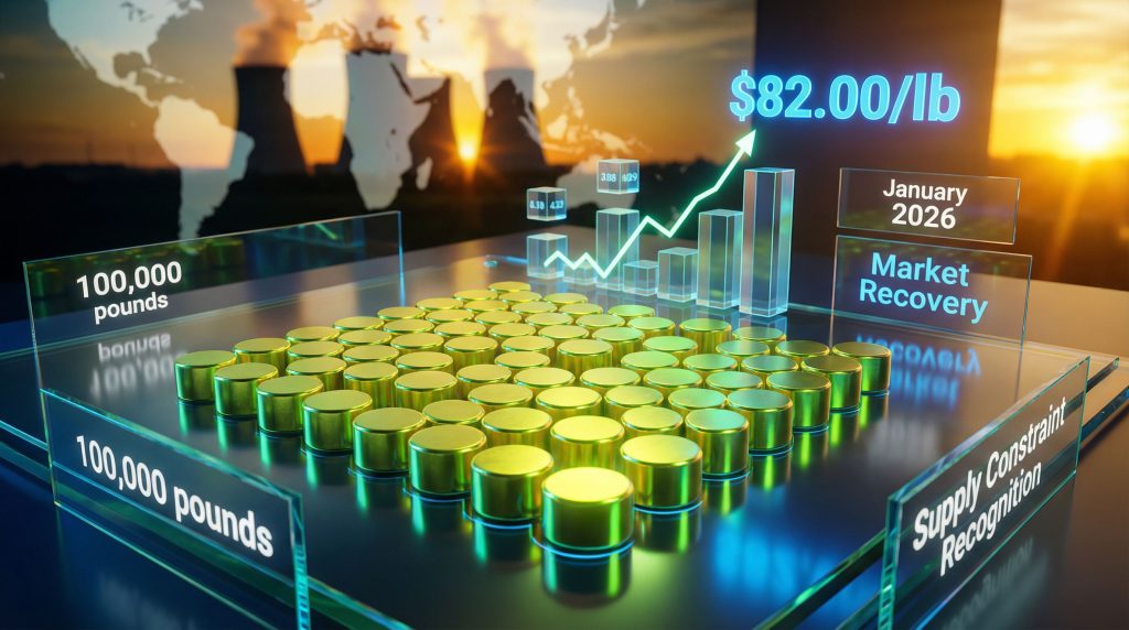 Uranium prices rise depicted with charts.