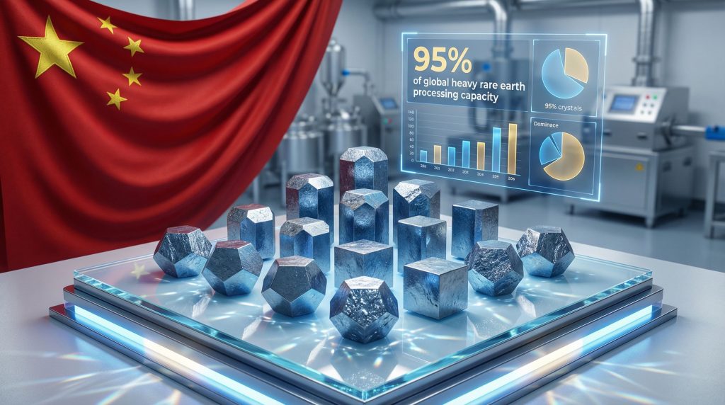 China's control of heavy rare earths illustrated.