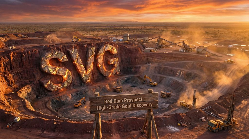 Savannah Goldfields Ltd-SVG-SVG letters embedded in mining site.