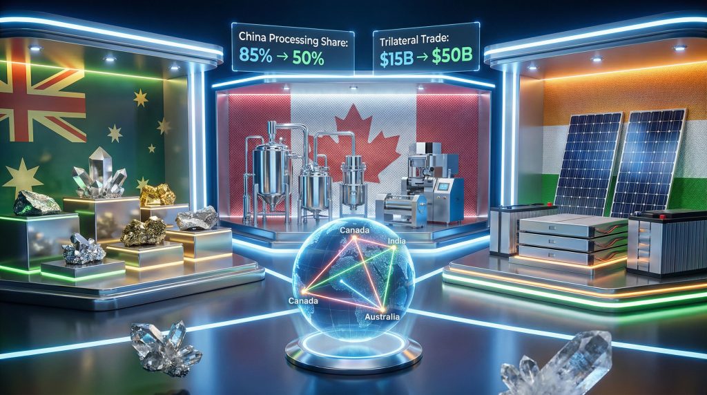 Australia-Canada-India trilateral critical minerals trade.