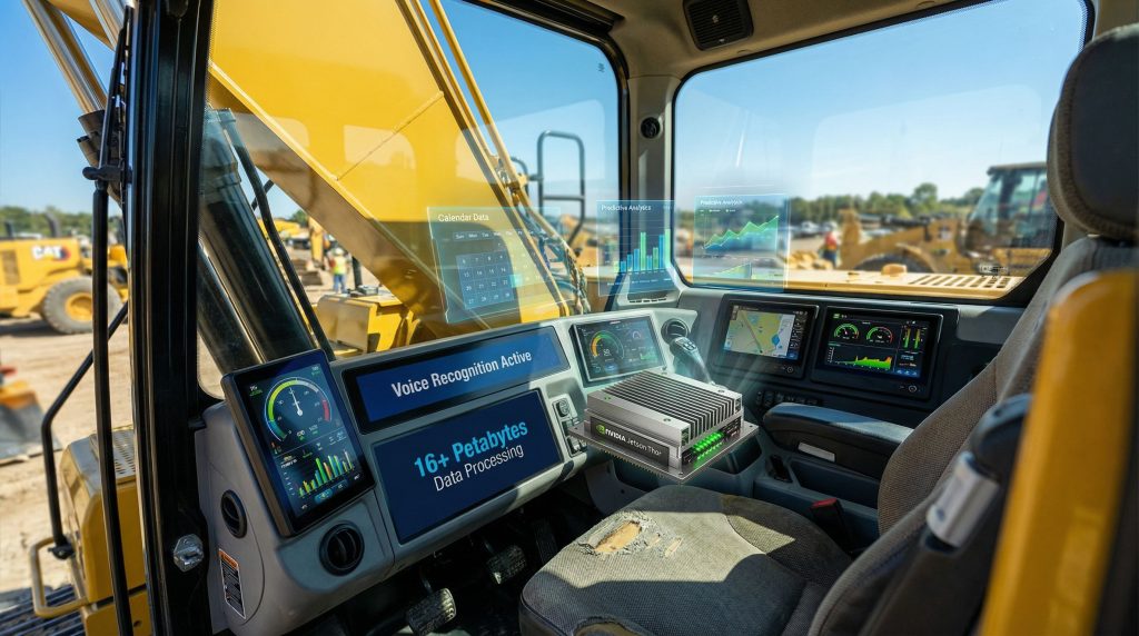 Caterpillar AI Assistant powering vehicle dashboard analytics.
