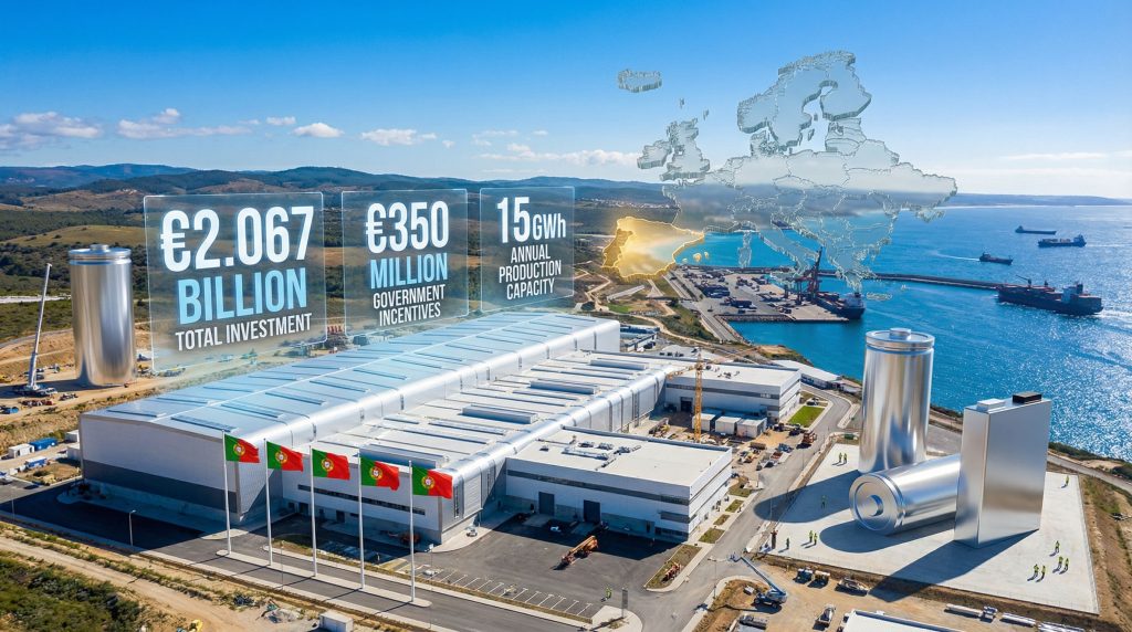 Portugal signs incentives for Sines battery plant.