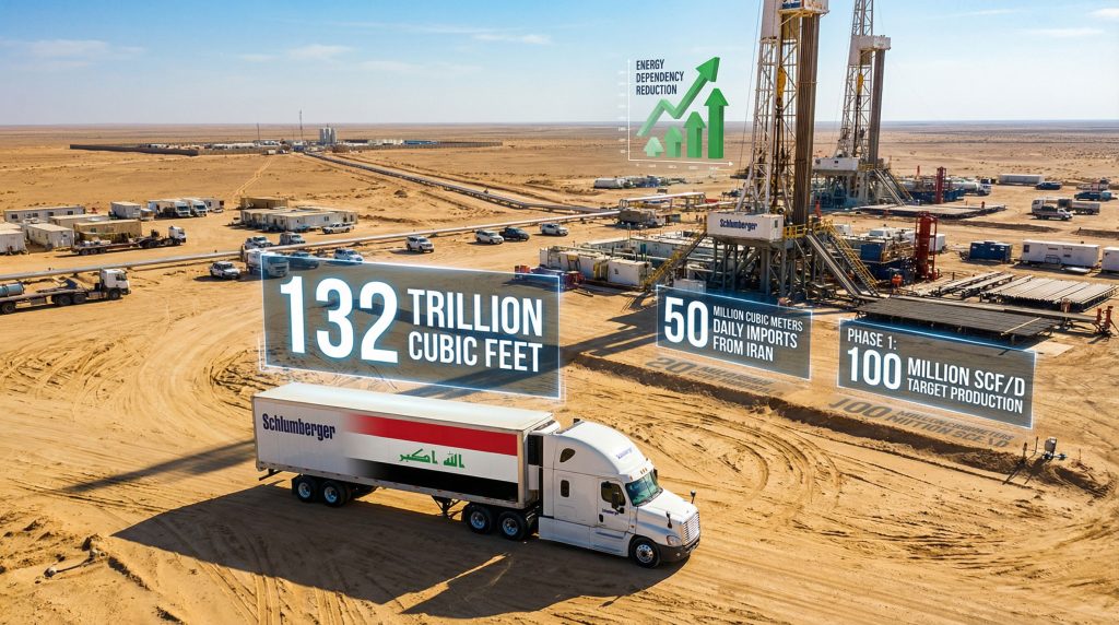 U.S. drilling operations at Akkas gas field.