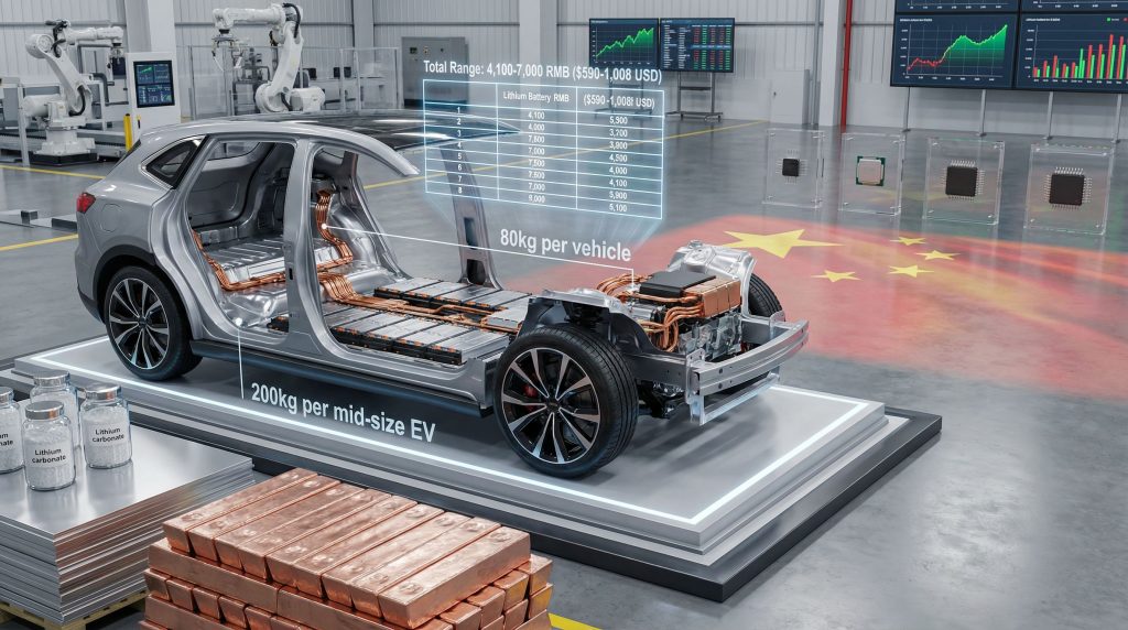 China's EV industry faces rising material costs.
