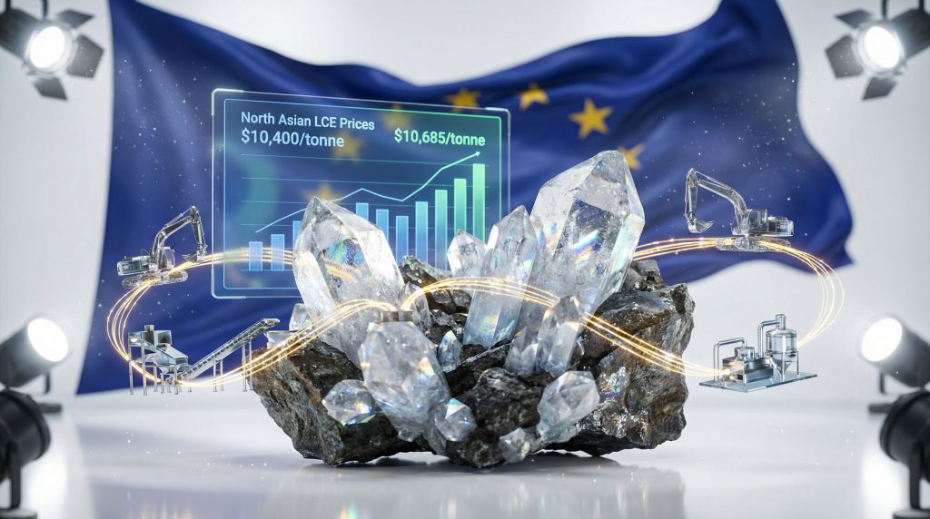 Sibanye-Stillwater phased lithium production visualization.