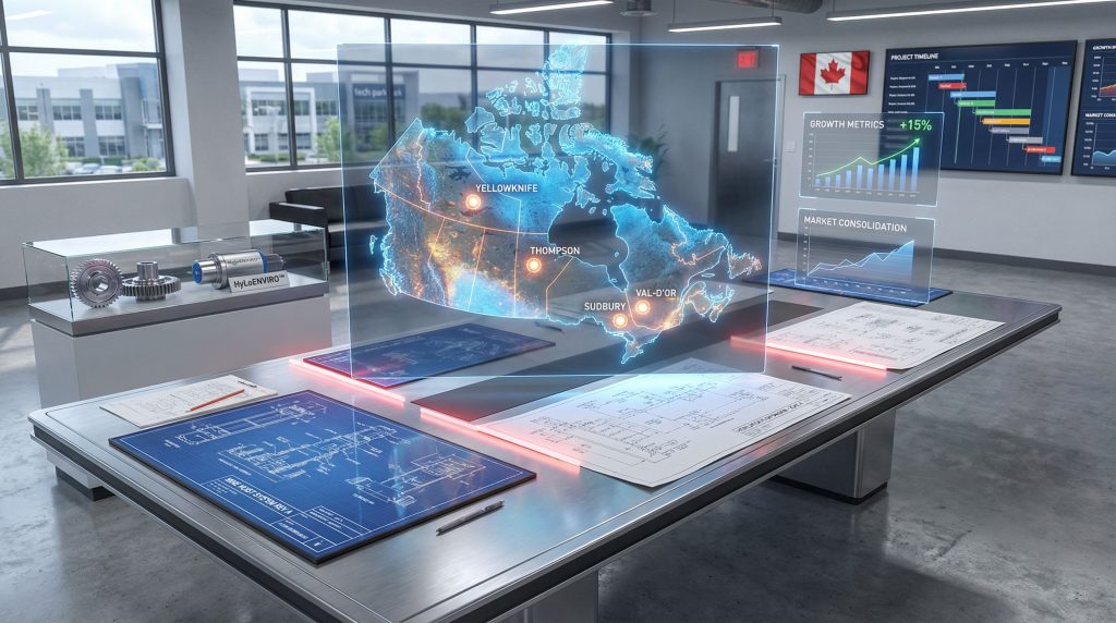 Englobe acquisition of BESTECH, futuristic tech display.