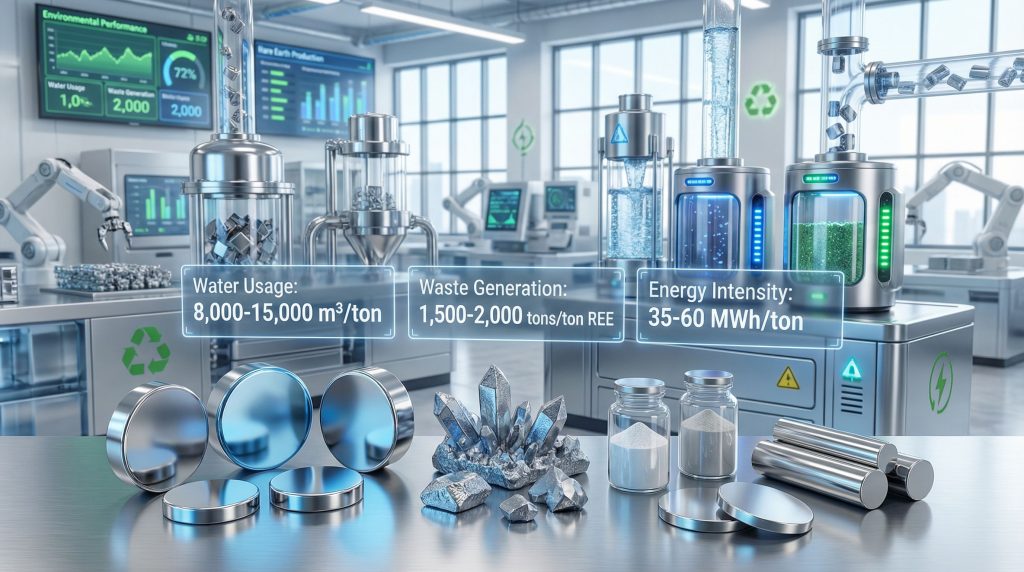 Advanced lab showcasing environmental performance metrics.