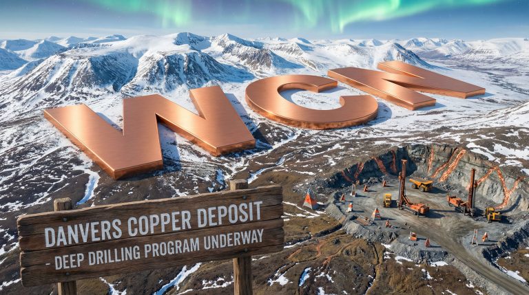 White Cliff Minerals Ltd-WCN-WCN copper drilling site in mountains.