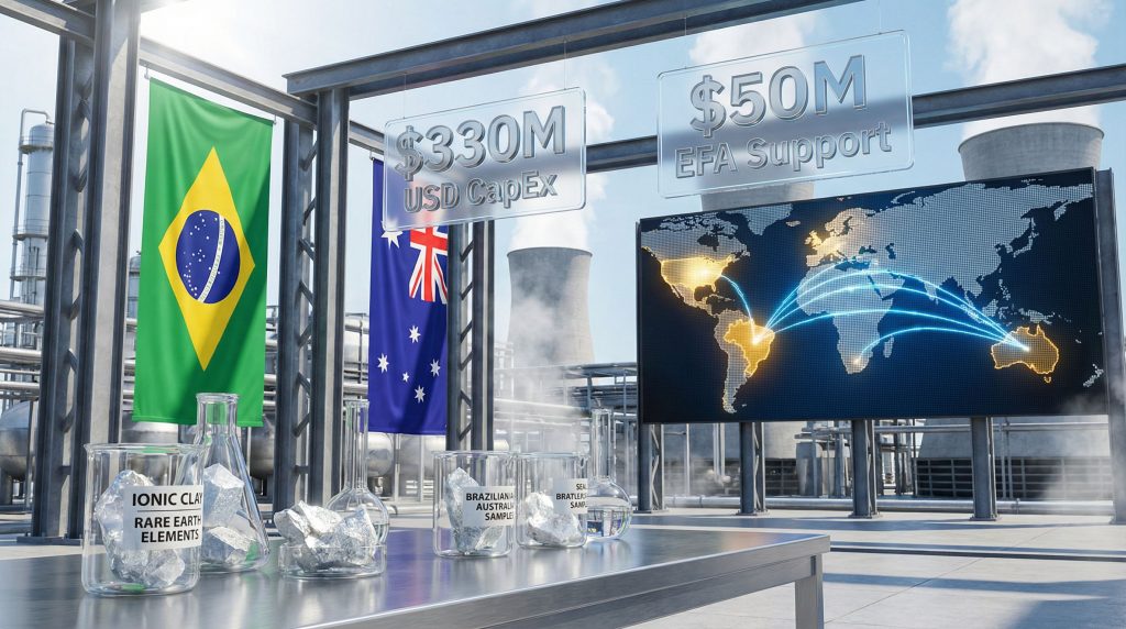 Brazil and Australia collaborate on rare earth projects.