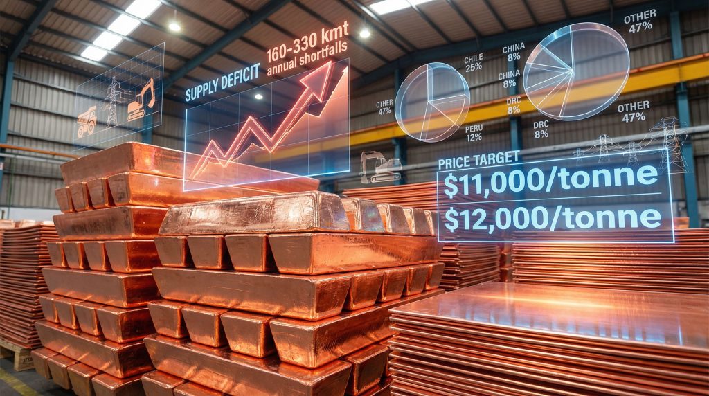 Copper supply bets amid price targets.