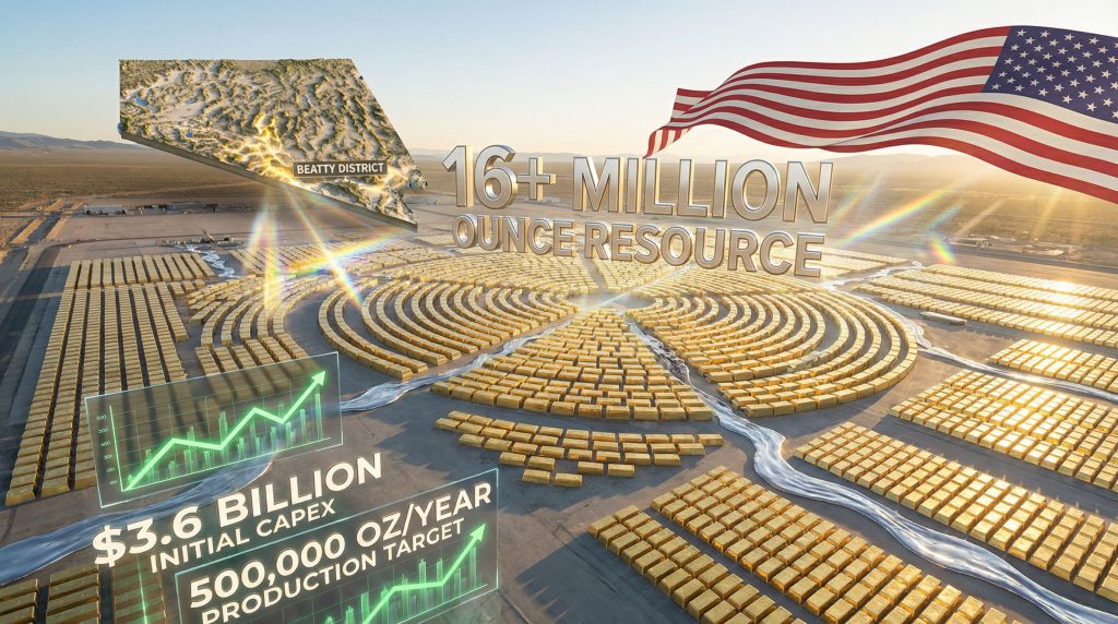 AngloGold Ashanti Beatty District gold discovery visualization.