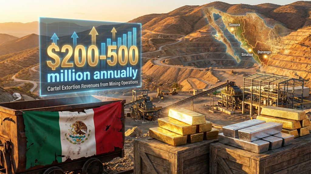Cartel violence affects Mexican mining profits.