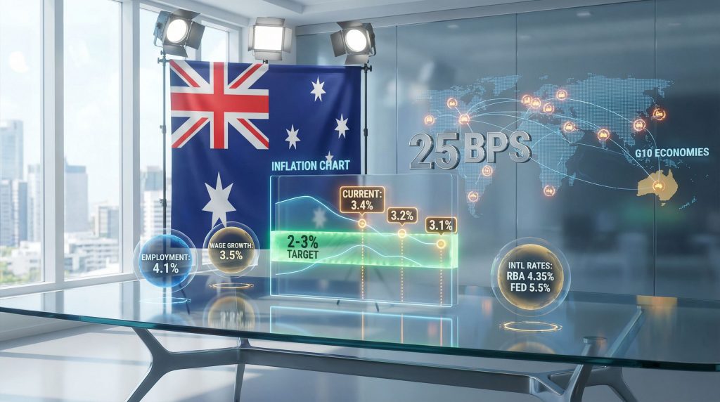RBA interest rate decision infographic with statistics.