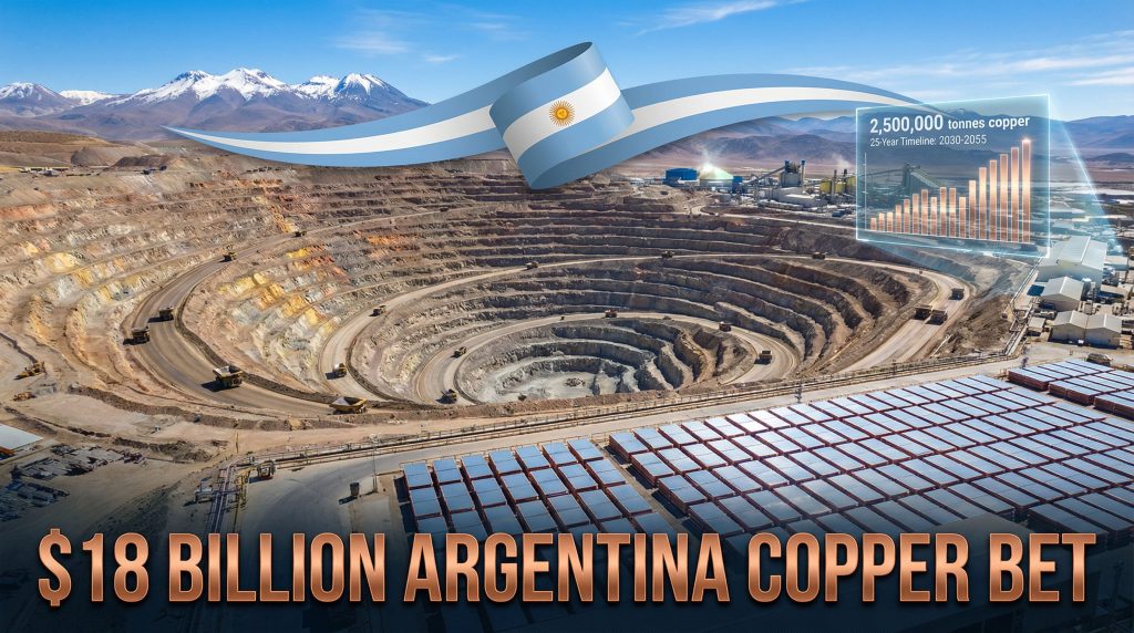 Massive copper mine investment in Argentina.