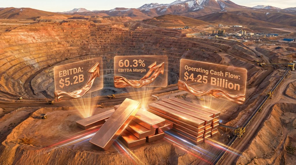 Antofagasta profit increase on copper prices, mining landscape.