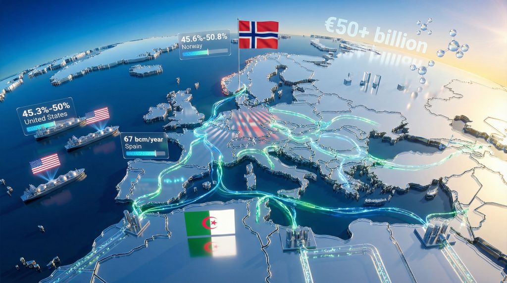 EU natural gas diversification map visualization.