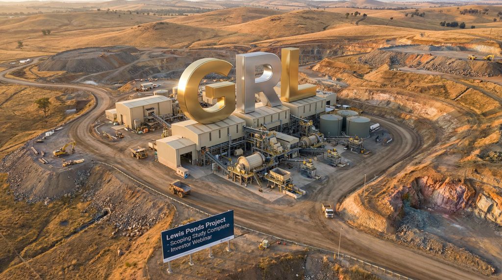 Godolphin Resources Ltd-GRL-Lewis Ponds Project industrial site aerial.