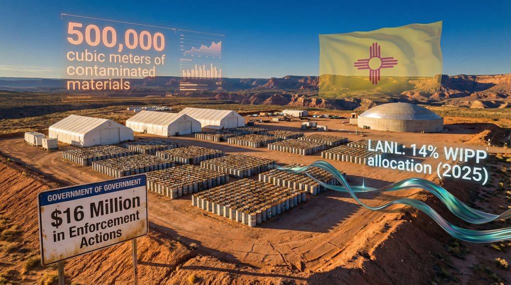 New Mexico LANL waste disposal facility landscape.