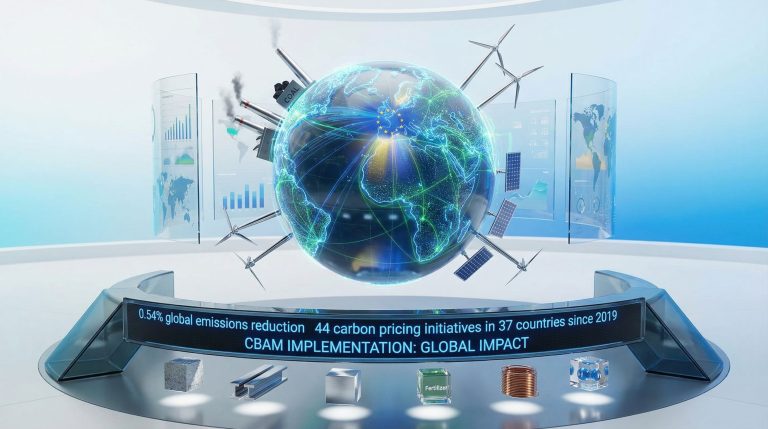 Carbon border adjustment mechanism: global impact illustrated.