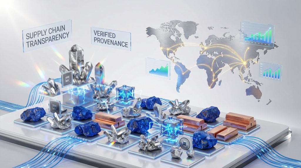 Critical minerals traceability in global supply chain.
