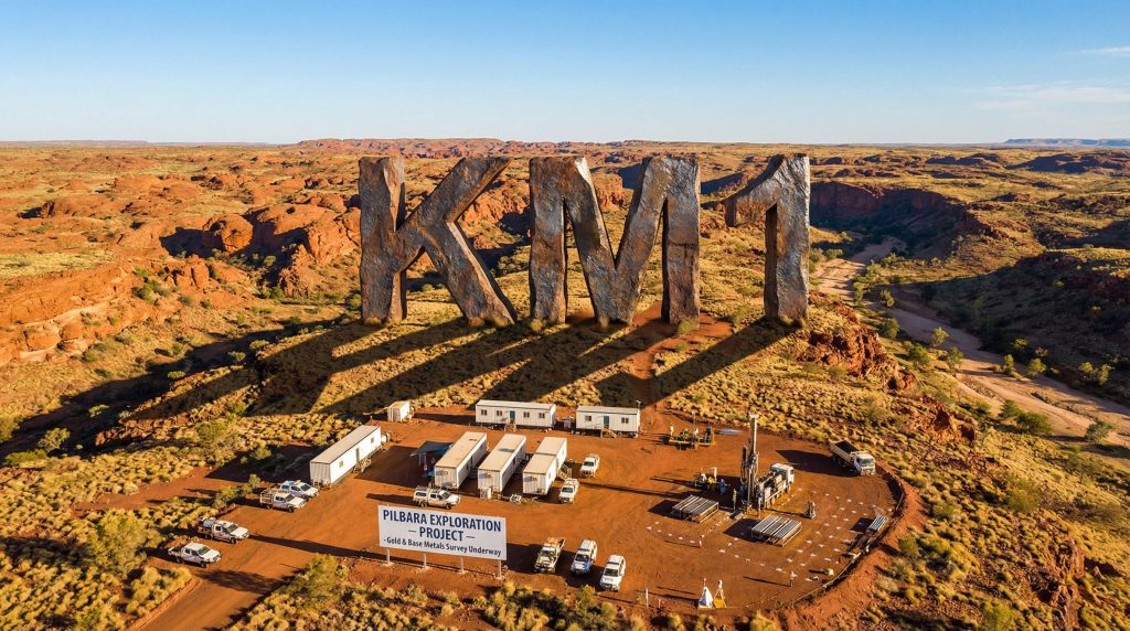Kali Metals Ltd-KM1-Pilbara Exploration Project site in desert.