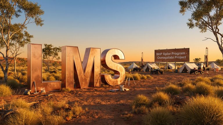 Litchfield Minerals Ltd-LMS-BHP Xplor Program in desert landscape.