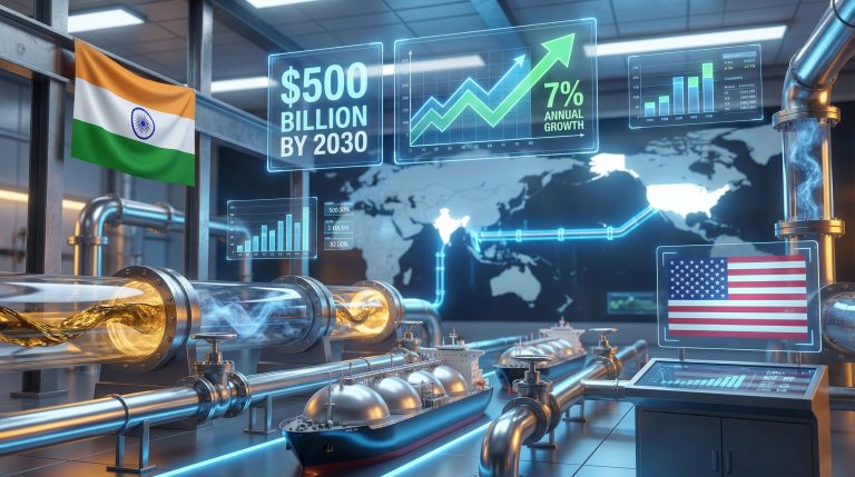India US energy trade agreement visualization with growth.