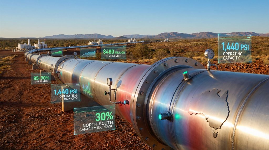 Pipeline infrastructure enhancing domestic gas security.