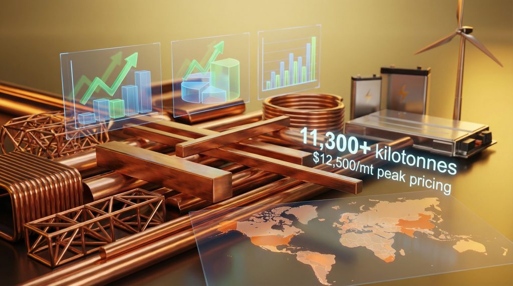 Copper price forecast with charts and maps.