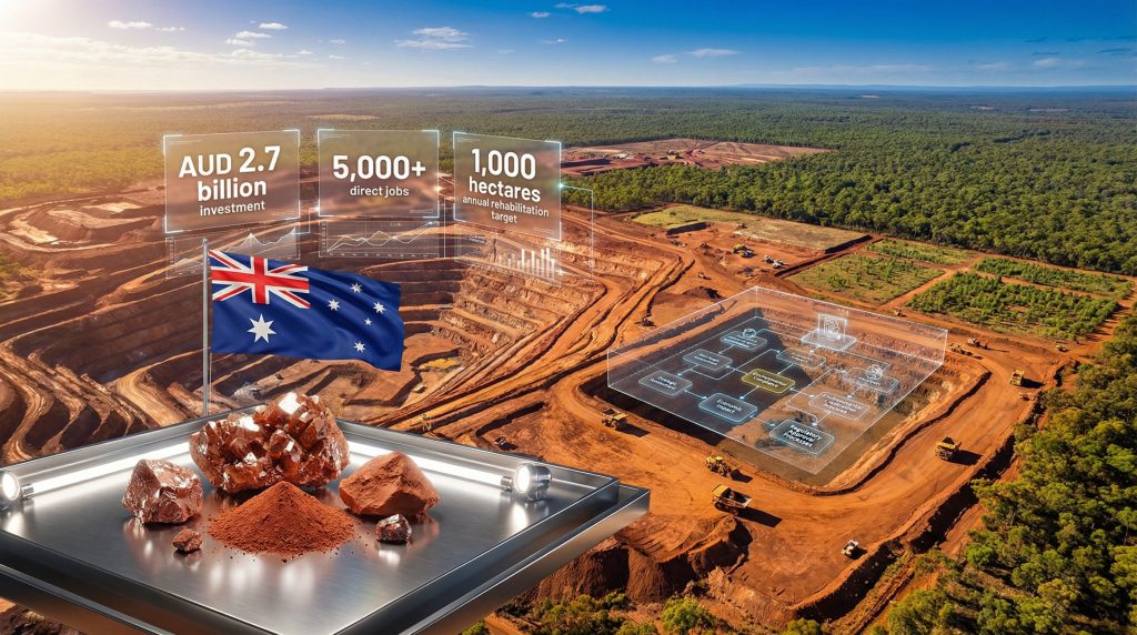 Mining site overview highlighting Alcoa's investment.