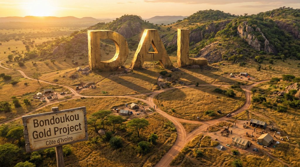 Dalaroo Metals Ltd-DAL-Bondagold project sign with scenic landscape.